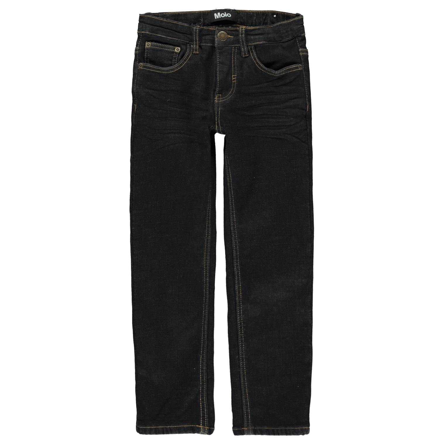 Alon Warm - Washed Indigo - Dark blue jeans with fleece