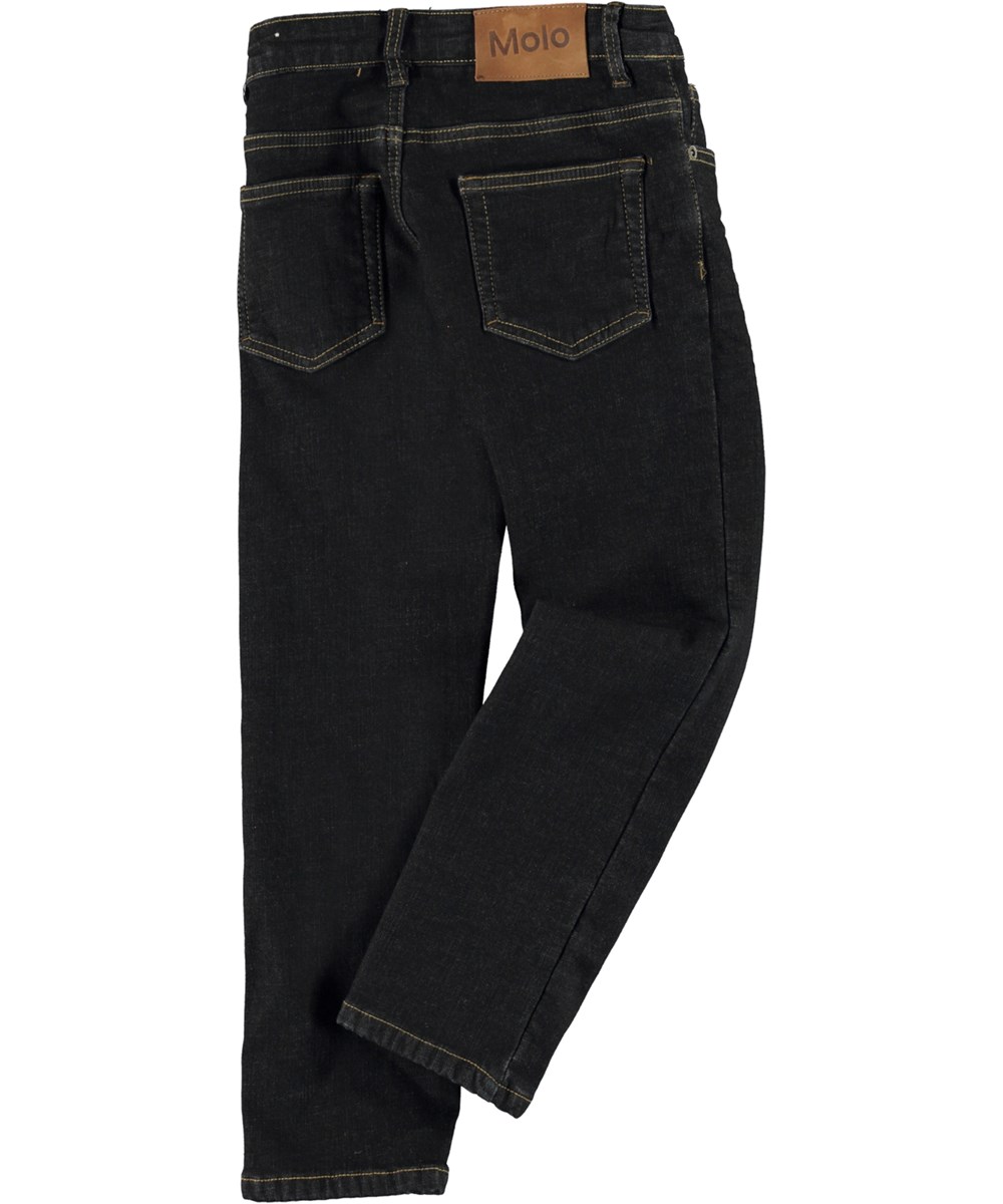 Alon Warm - Washed Indigo - Dark blue jeans with fleece inner face