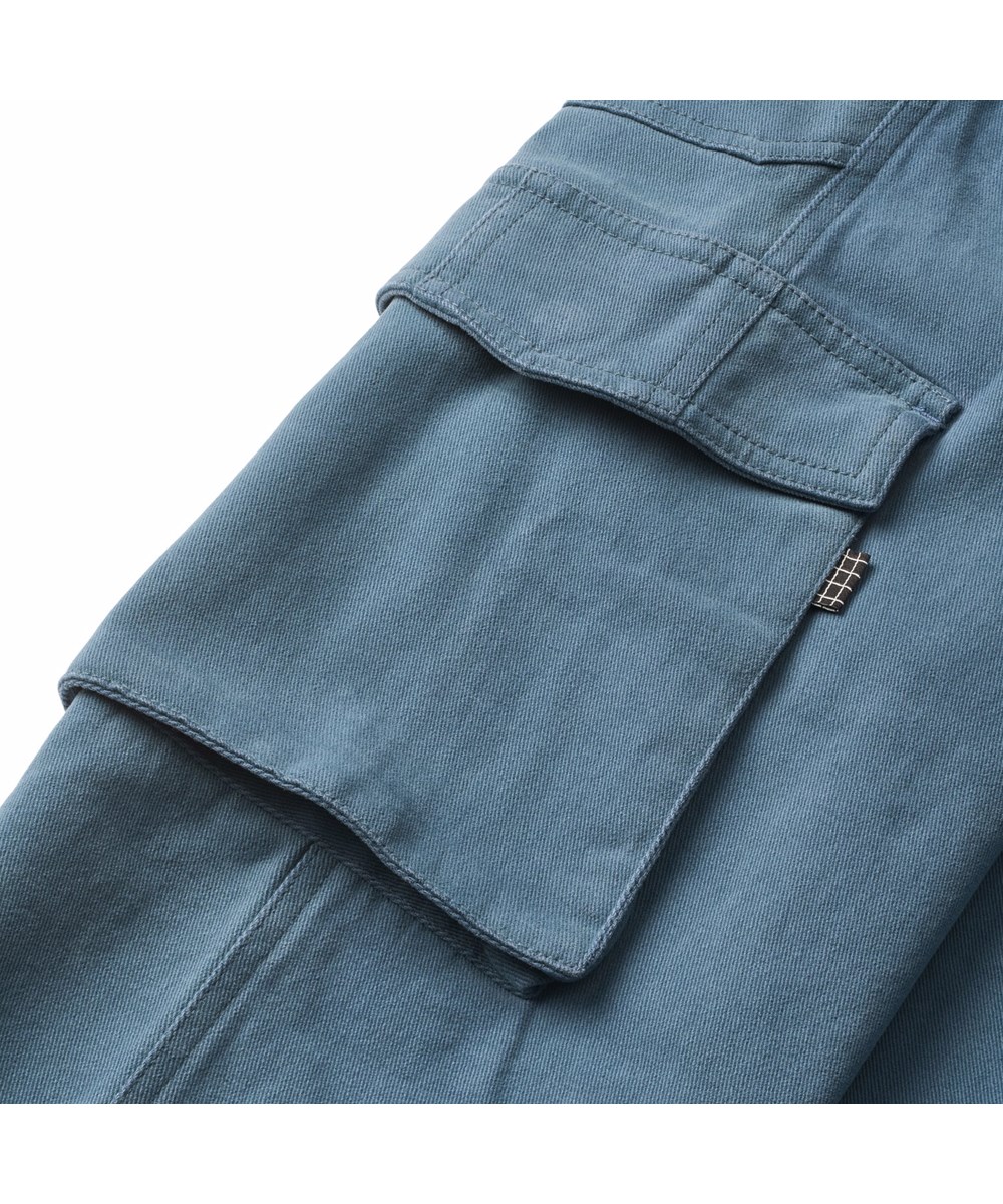 Alter - Blue Dust - Blue cargo pants for children made of cotton twill.