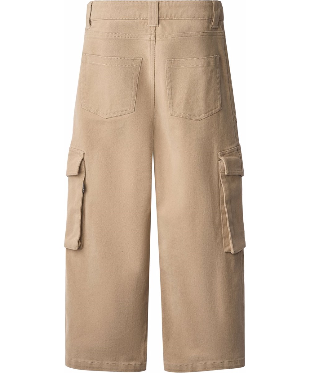 Alter - Drift Wood - Beige cargo pants for children made of cotton twill.