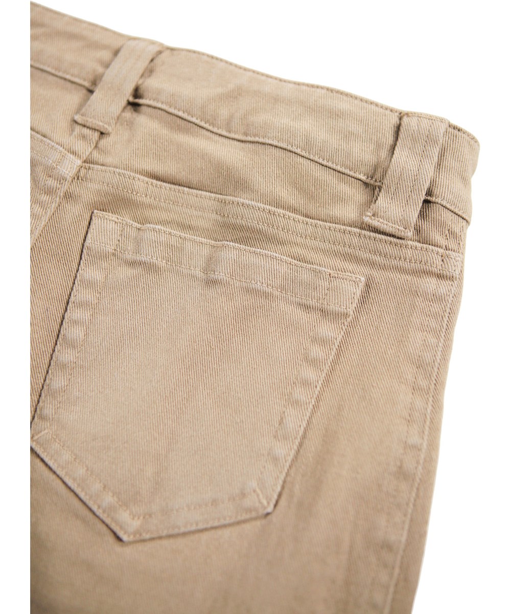 Alter - Drift Wood - Beige cargo pants for children made of cotton twill.