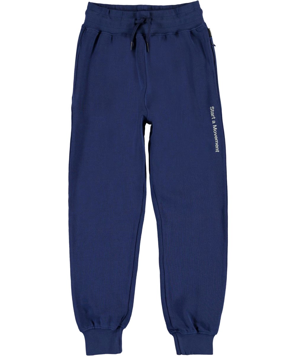 Alvar - Ink Blue - Blue movement sweatpants