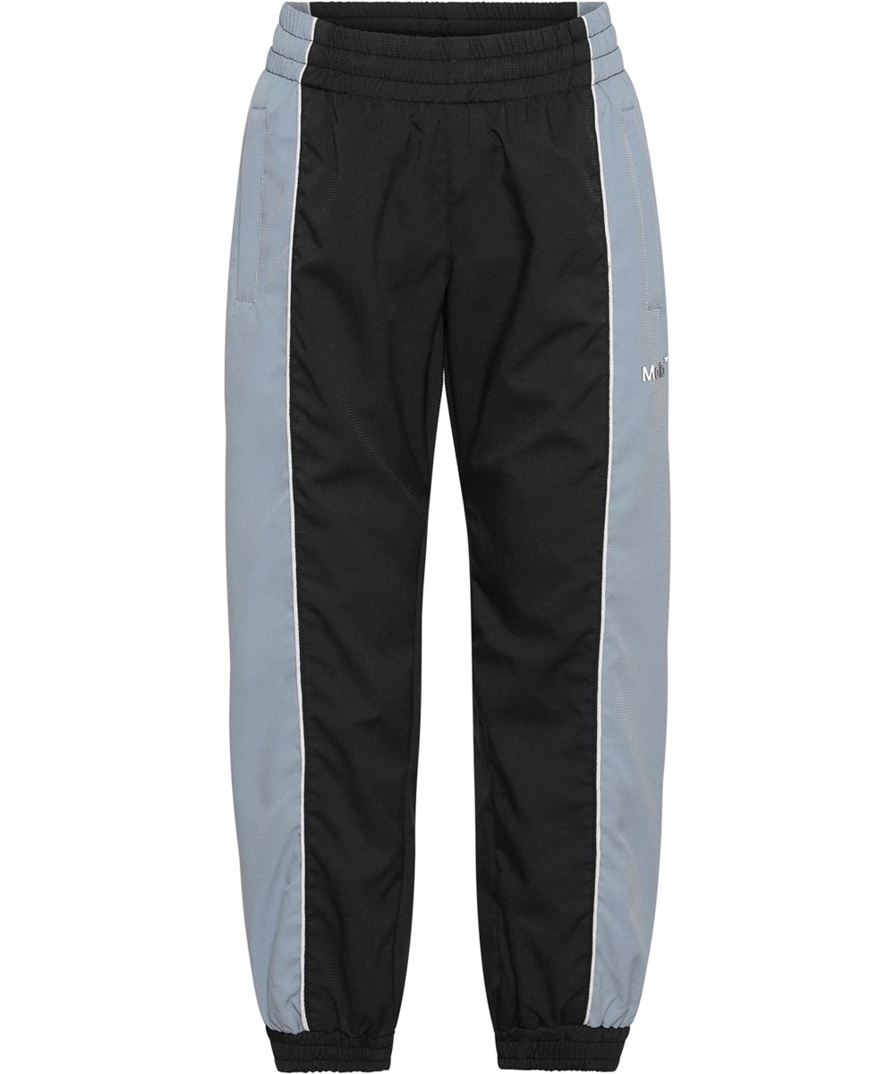 Alyxo - Aero - Black track pants with light blue sides