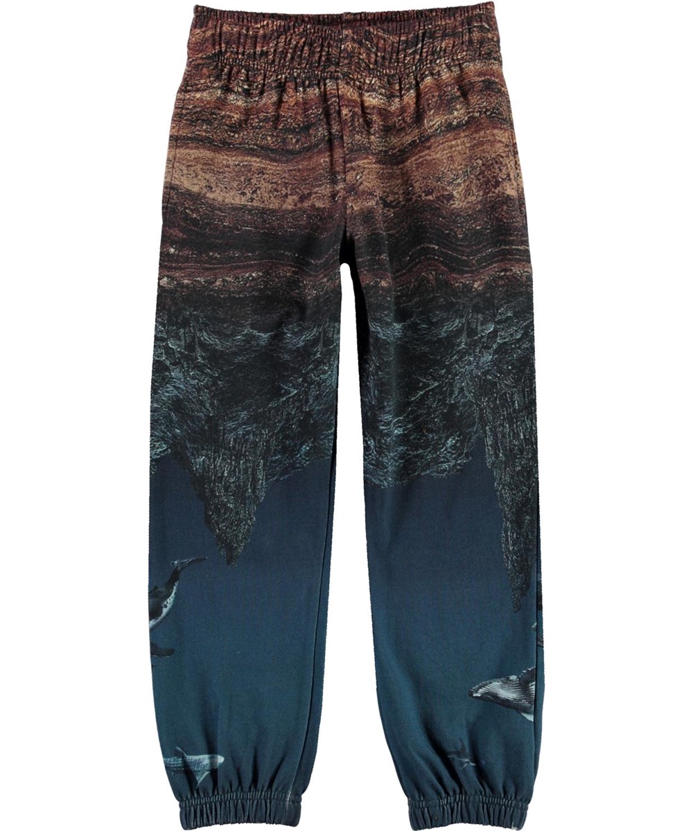 Am - Entirety Low - Black organic sweatpants with green text