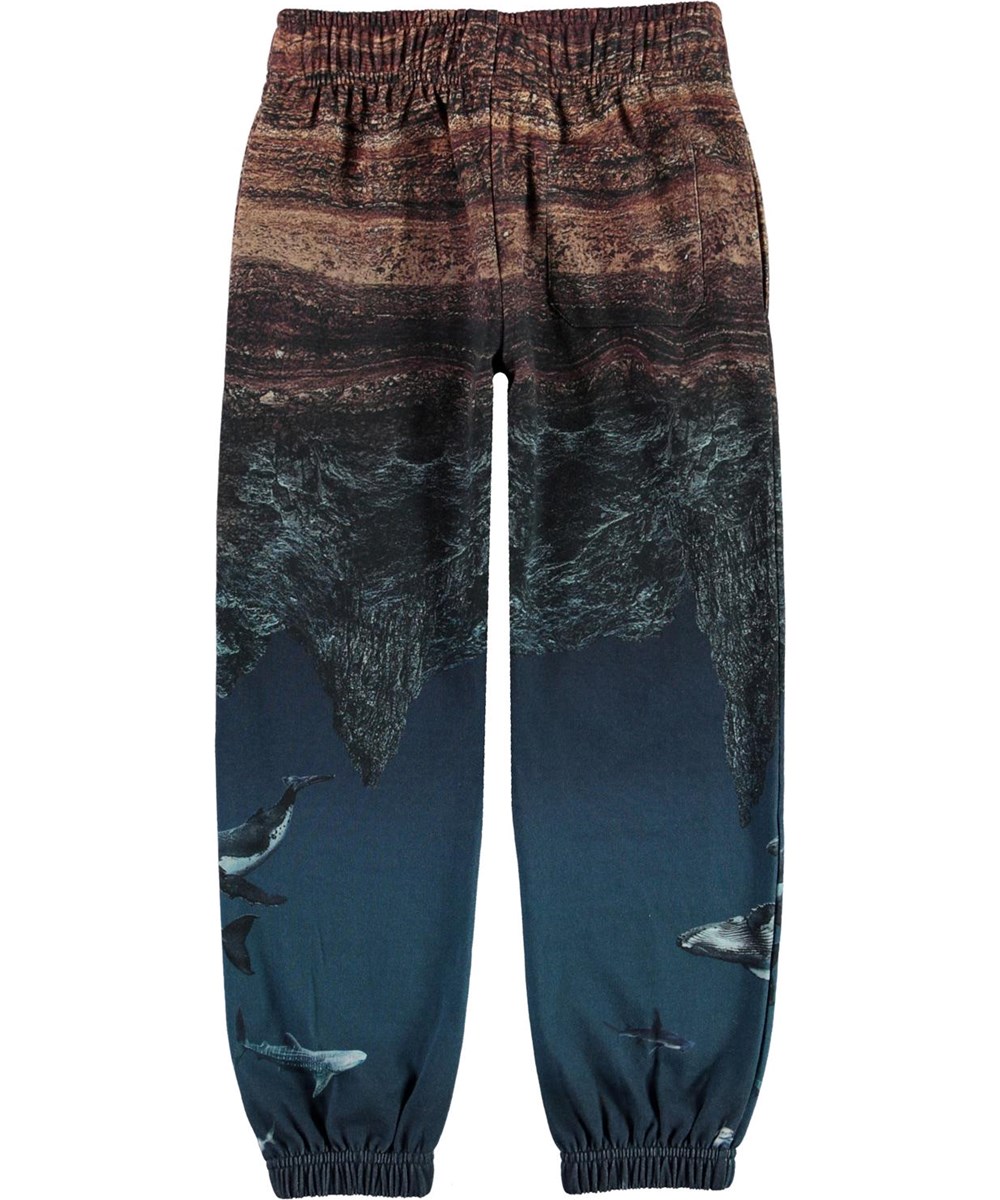 Am - Entirety Low - Black organic sweatpants with green text