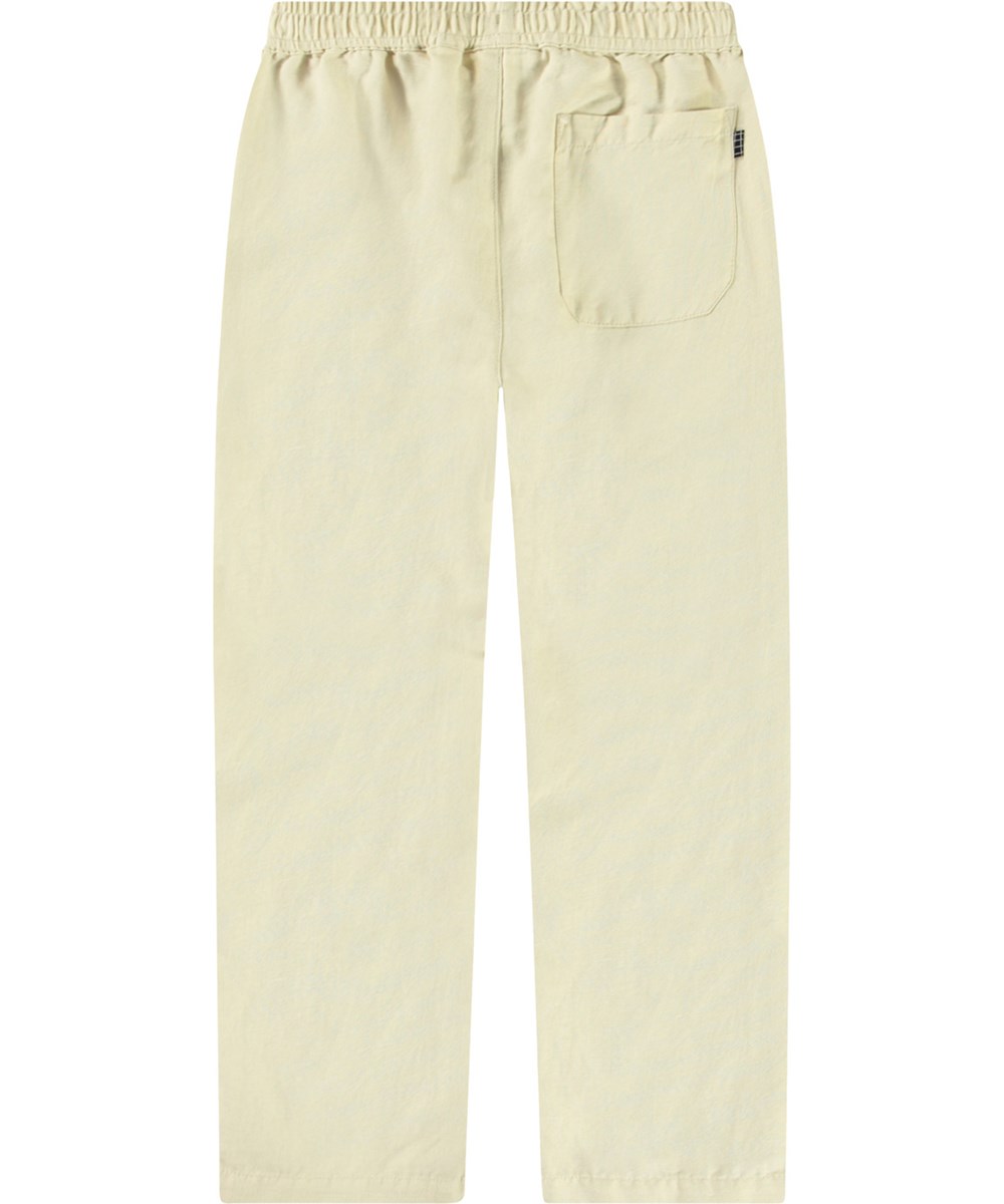 Amor - Alabaster - Beige linen pants for children.