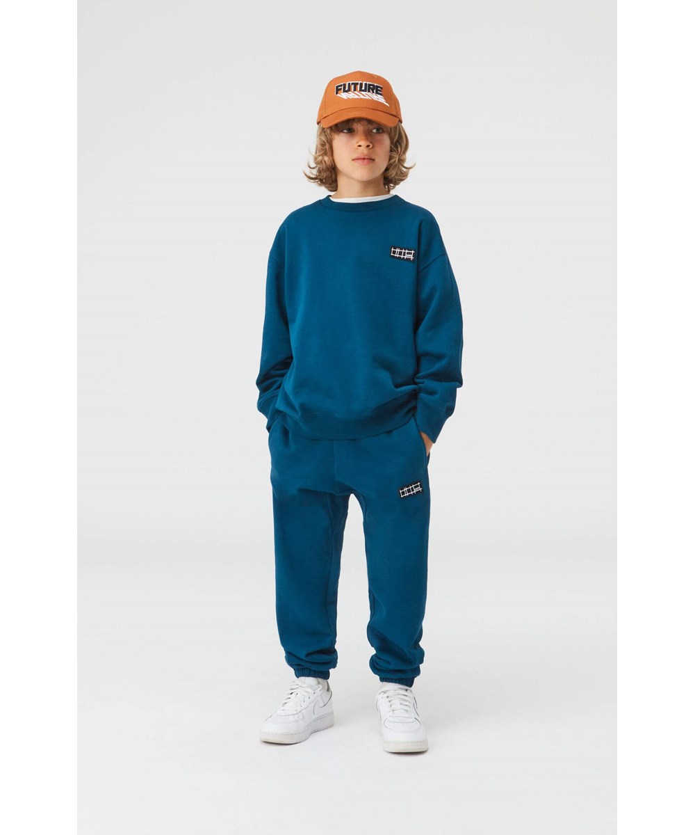 Ams - Sea - Blue organic sweatpants