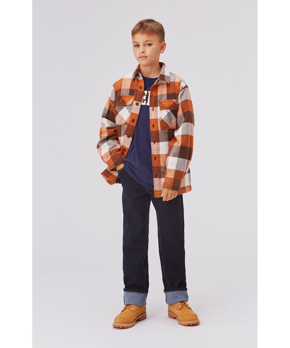 Andy - Dark Denim - Black distressed jeans