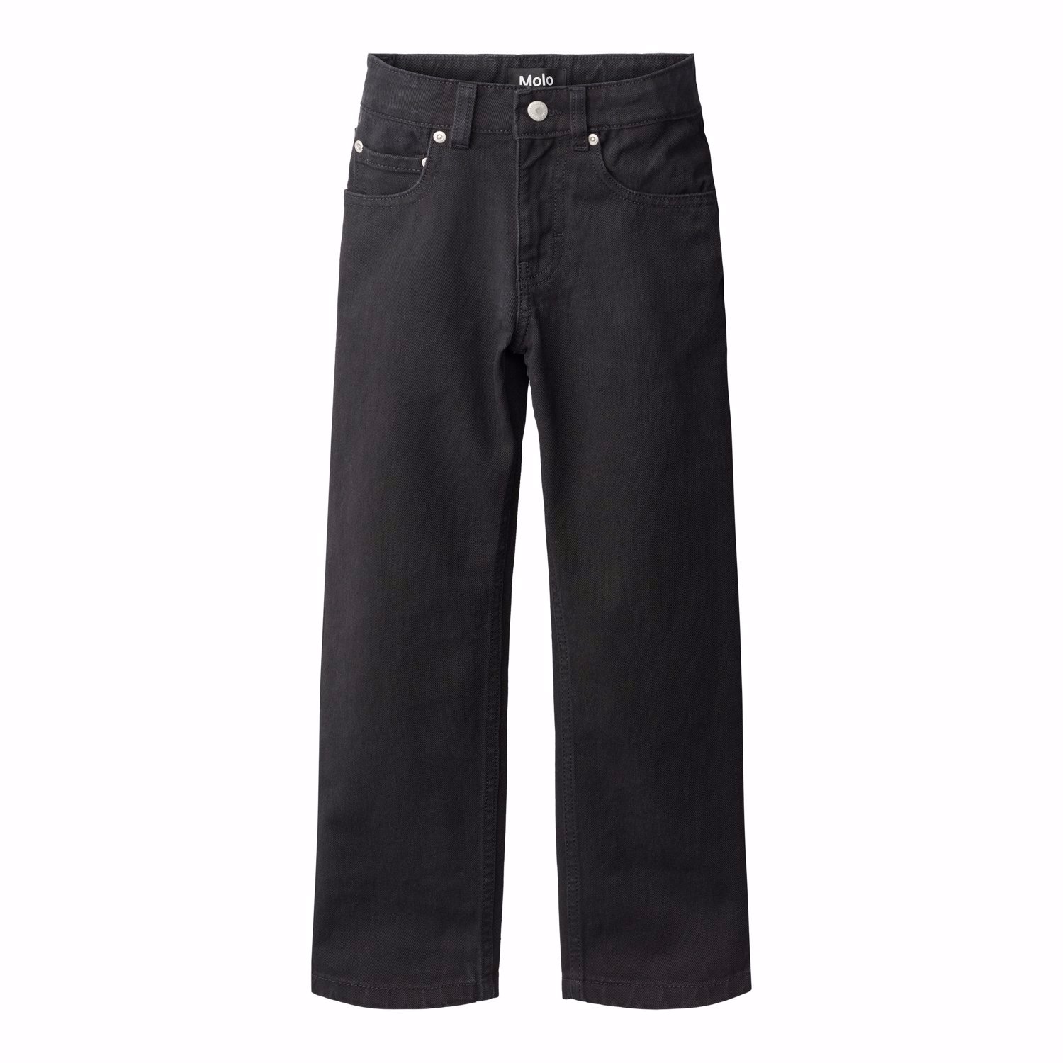 【新品・122cm(7Y)】MOLOスウェットパンツ/ブラック Afon - Black - Black organic cotton sweatpants with ribbed