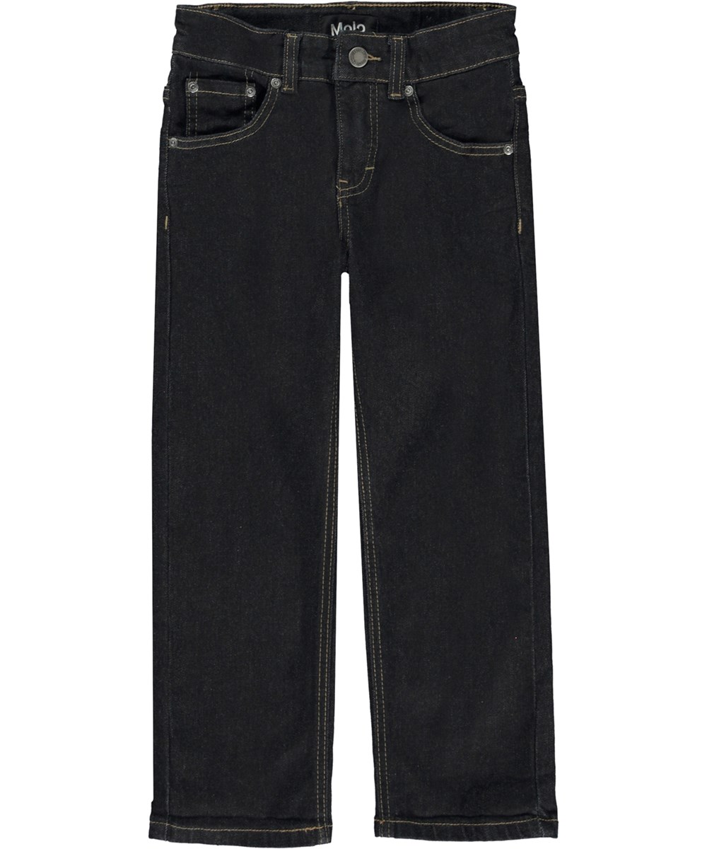 Andy - Dark Denim - Black jeans with stretch