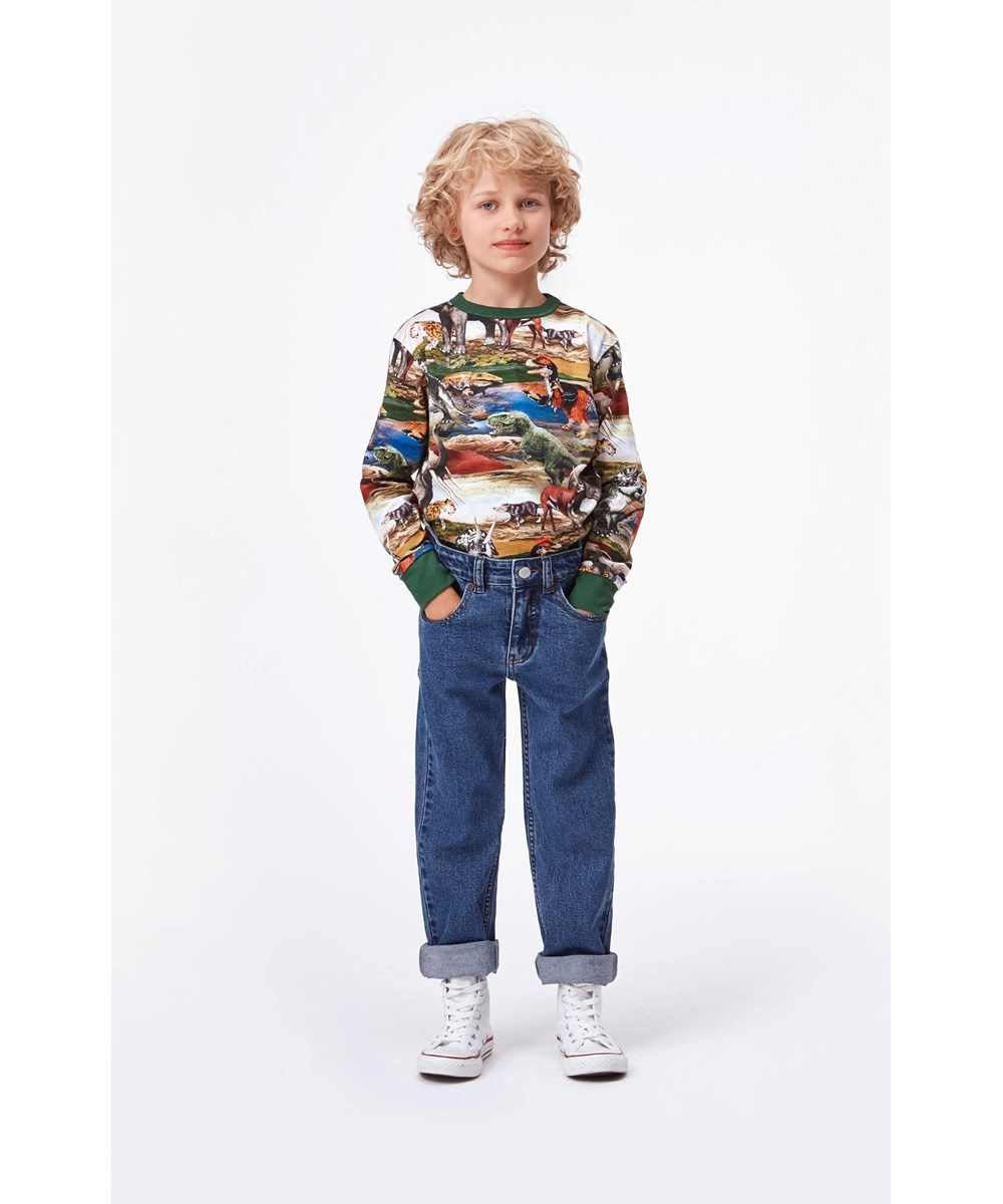 Andy - Hv_Washed Denim - Blue denim relaxed denim jeans