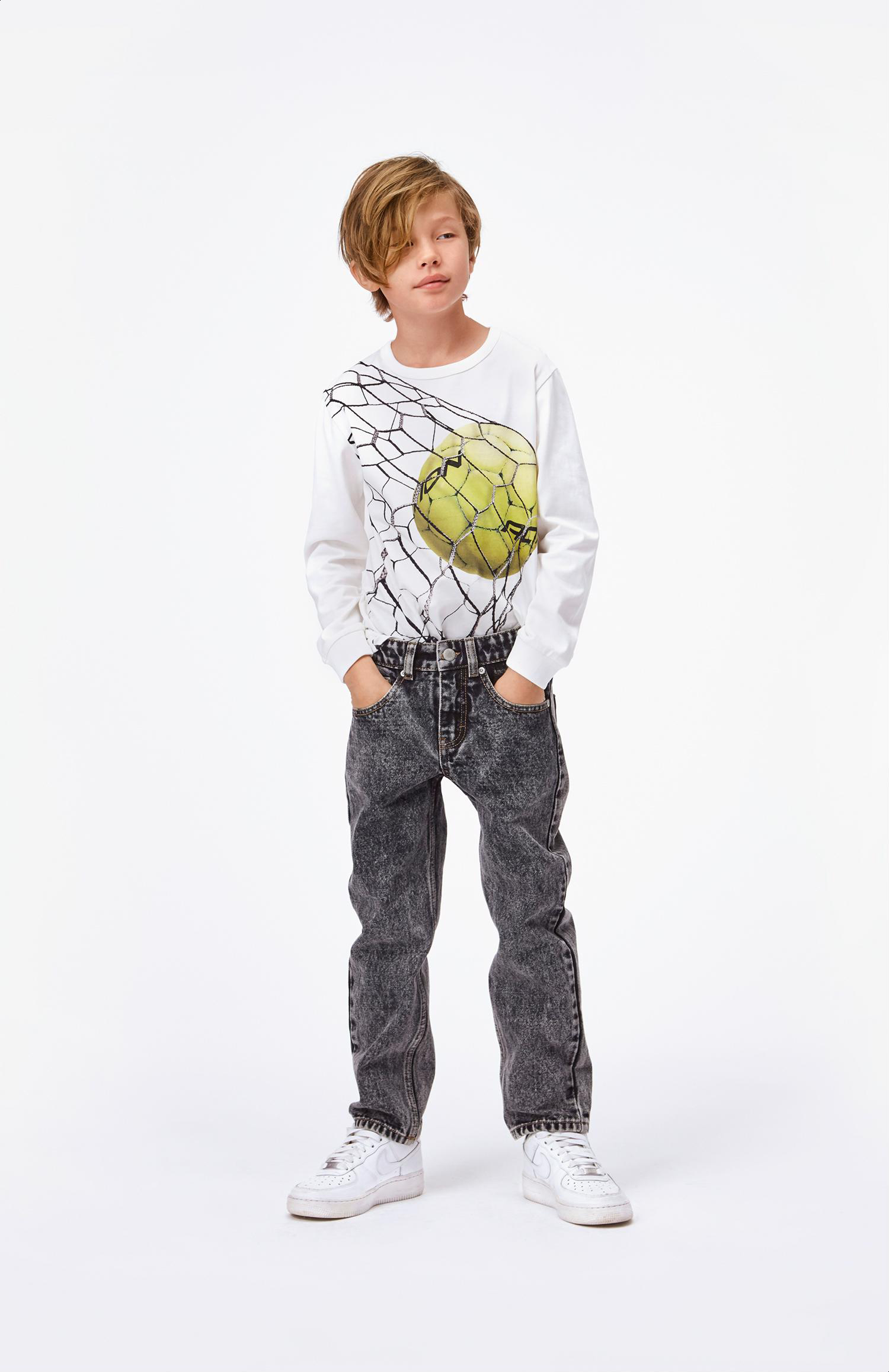 Andy - Stonewash Black - Black baggy denim jeans - Molo