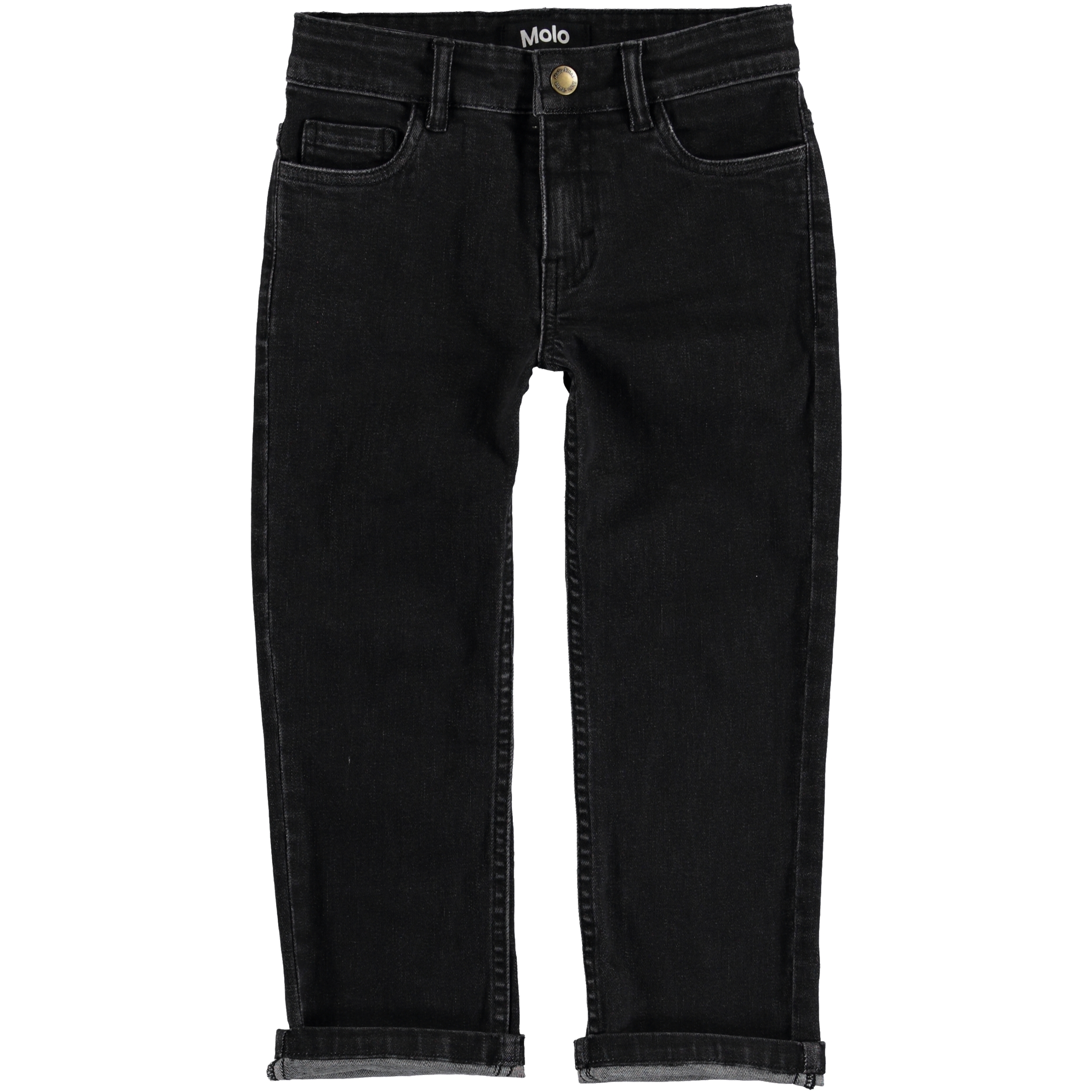black roll up jeans