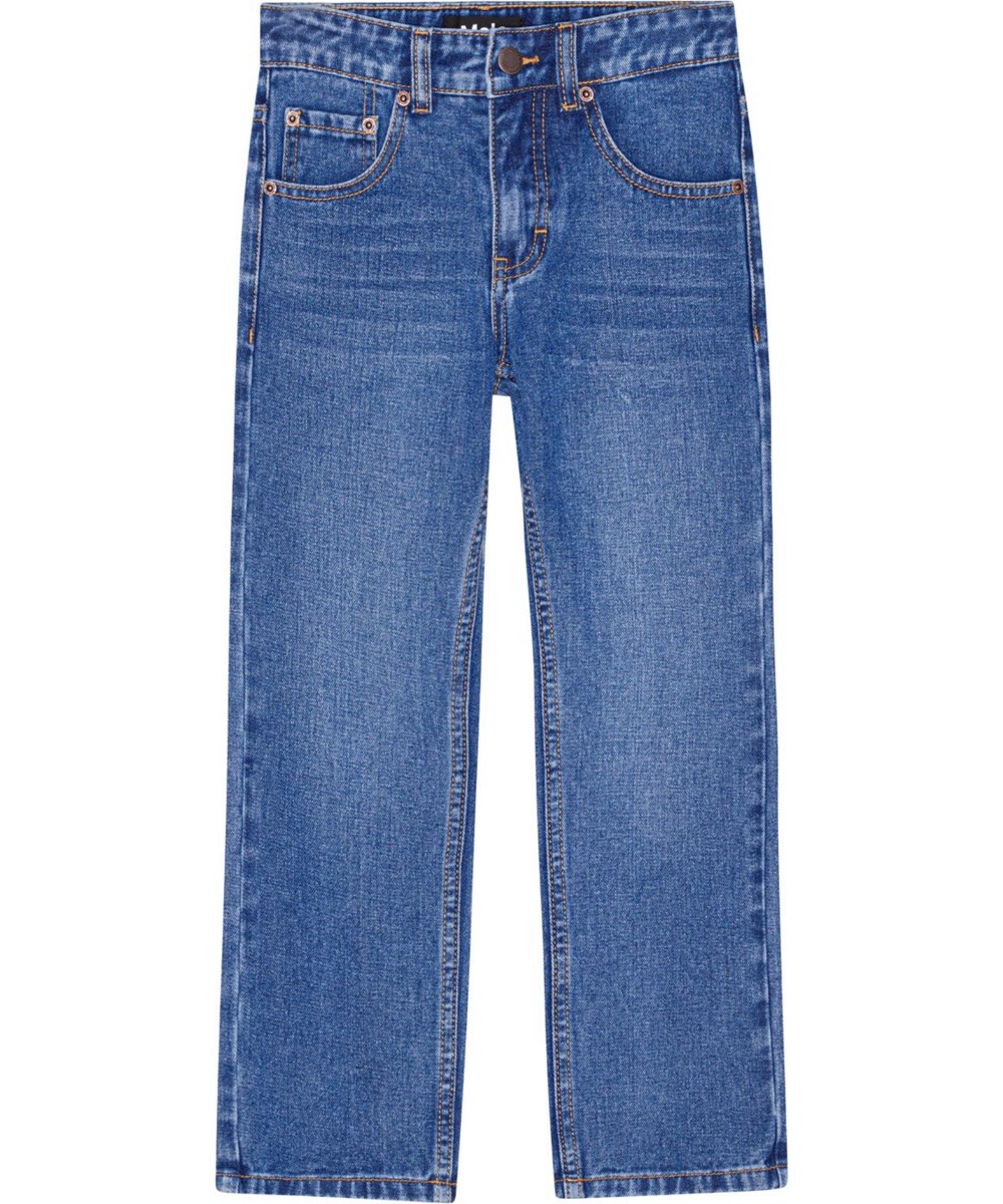 Andy - Worn Denim - Blue jeans with straight legs