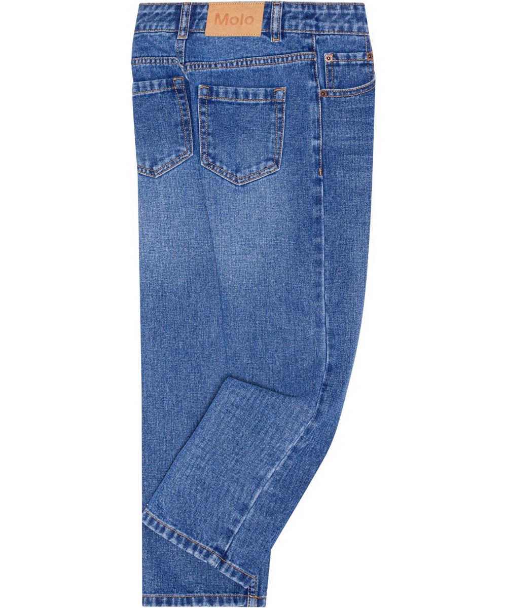 Andy - Worn Denim - Blue jeans with straight legs