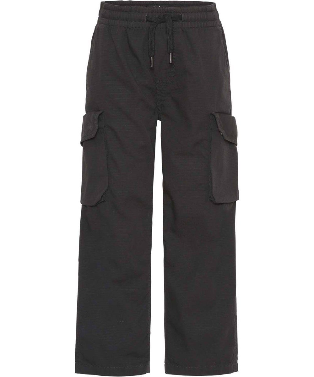 Argo - Black - Black cargo trousers with pockets
