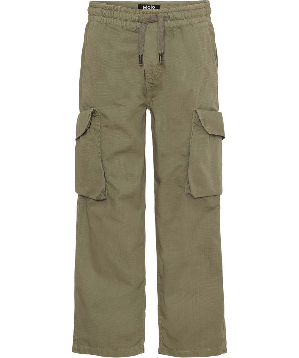 Argo - Khaki Green - Beige cargo trousers with pockets