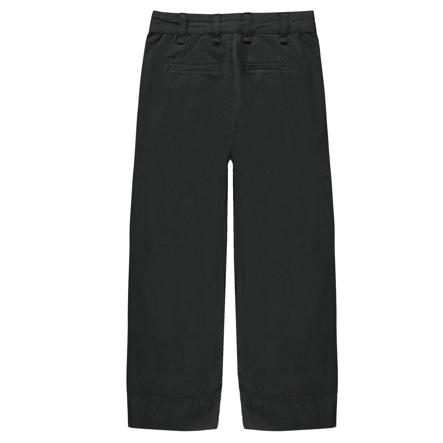 Ari - Space Grey - Dark grey, loose fit cotton trousers - Molo