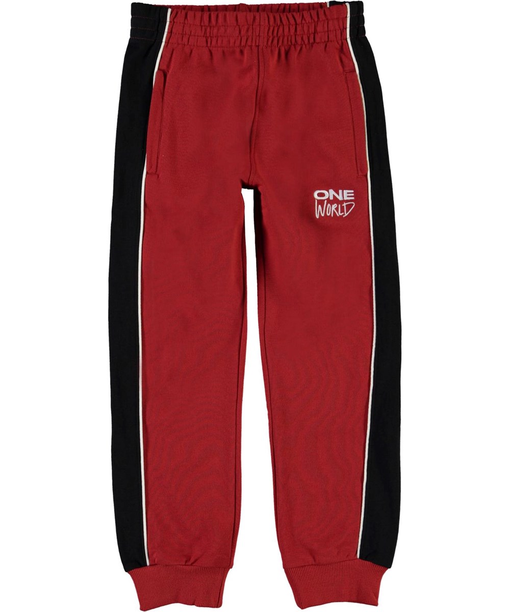 Arlon - Bossa Nova - Red and black organic sweatpants