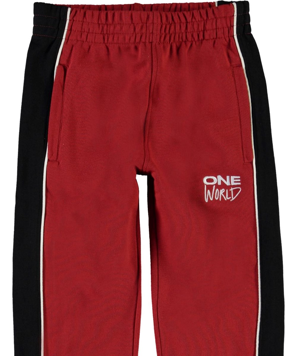 Arlon - Bossa Nova - Red and black organic sweatpants