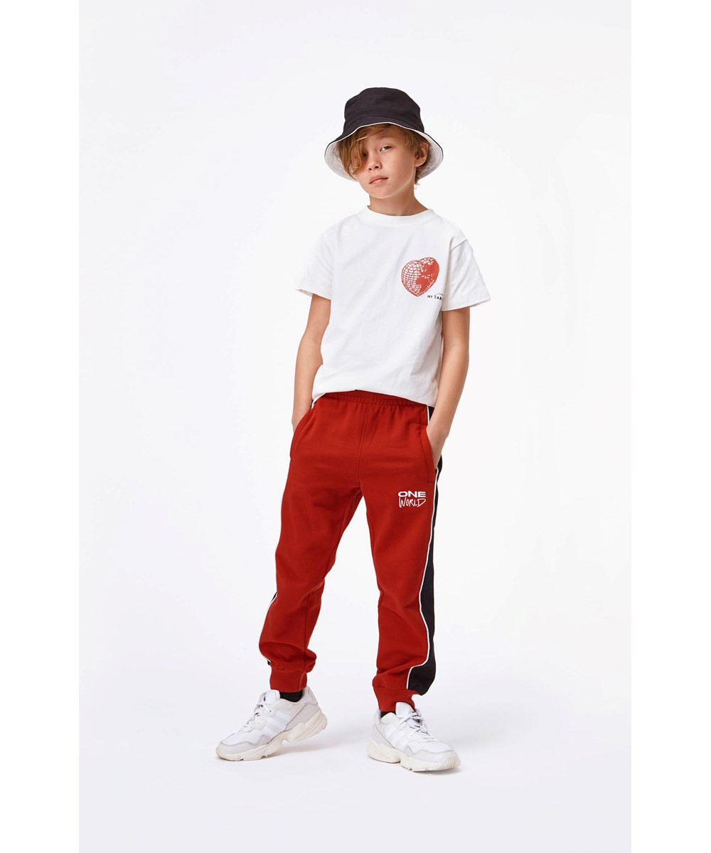 Arlon - Bossa Nova - Red and black organic sweatpants