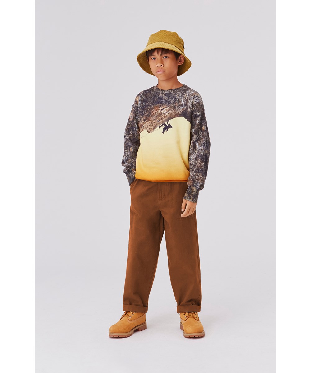 Aron - Tawny Brown - Wide brown trousers