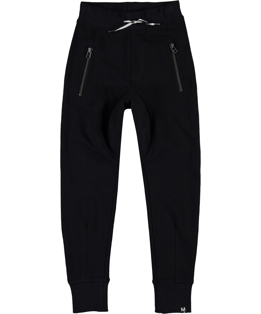Ashton - Black - Sporty black sweatpants 