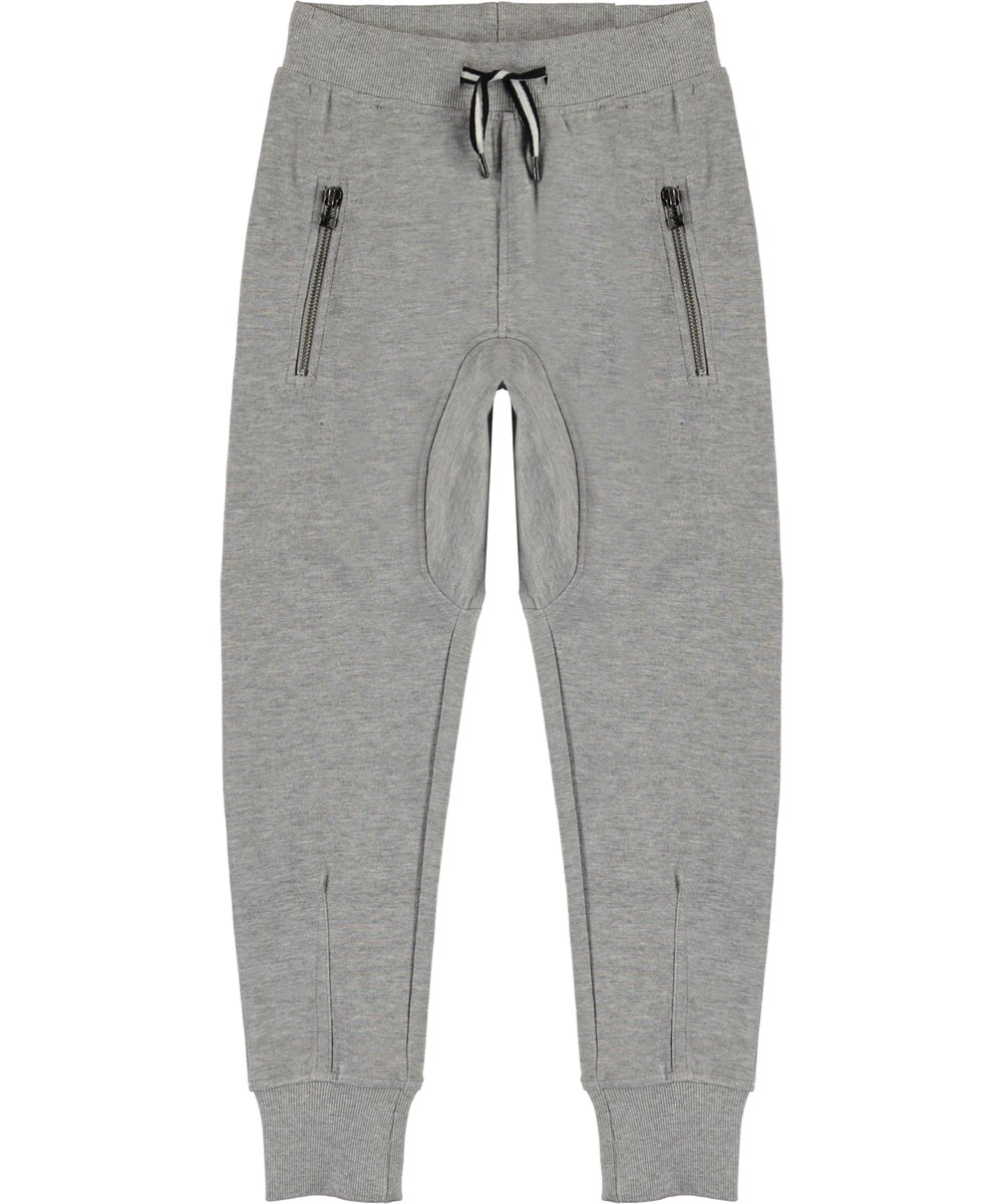 Ashton - Grey Melange - Comfortable grey sweatpants