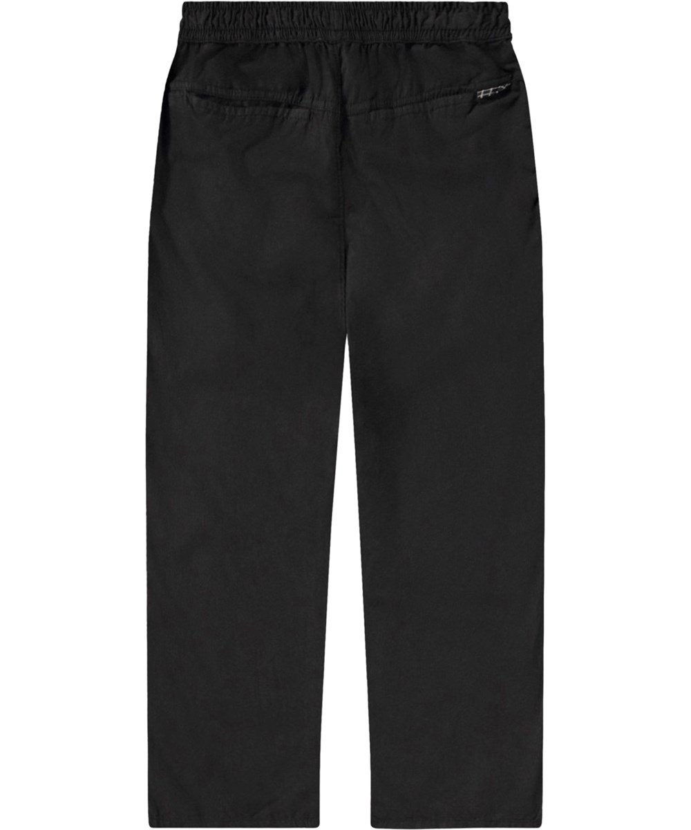 Aster - Black - Black pants, made from organic cotton for children.