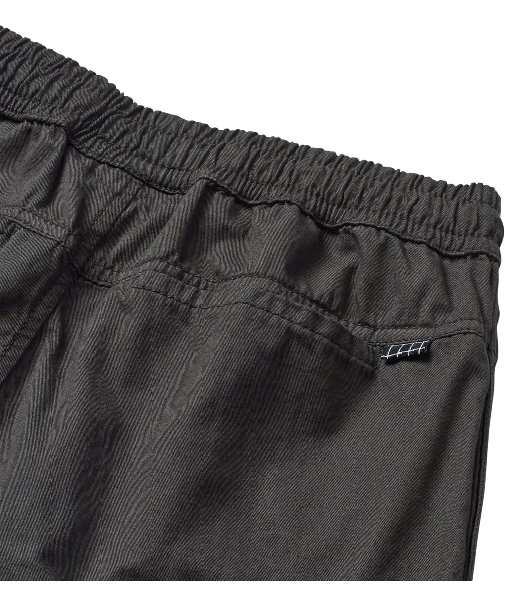 Aster - Raven - Grey-black trousers for children made of organic cotton with internal drawstring 