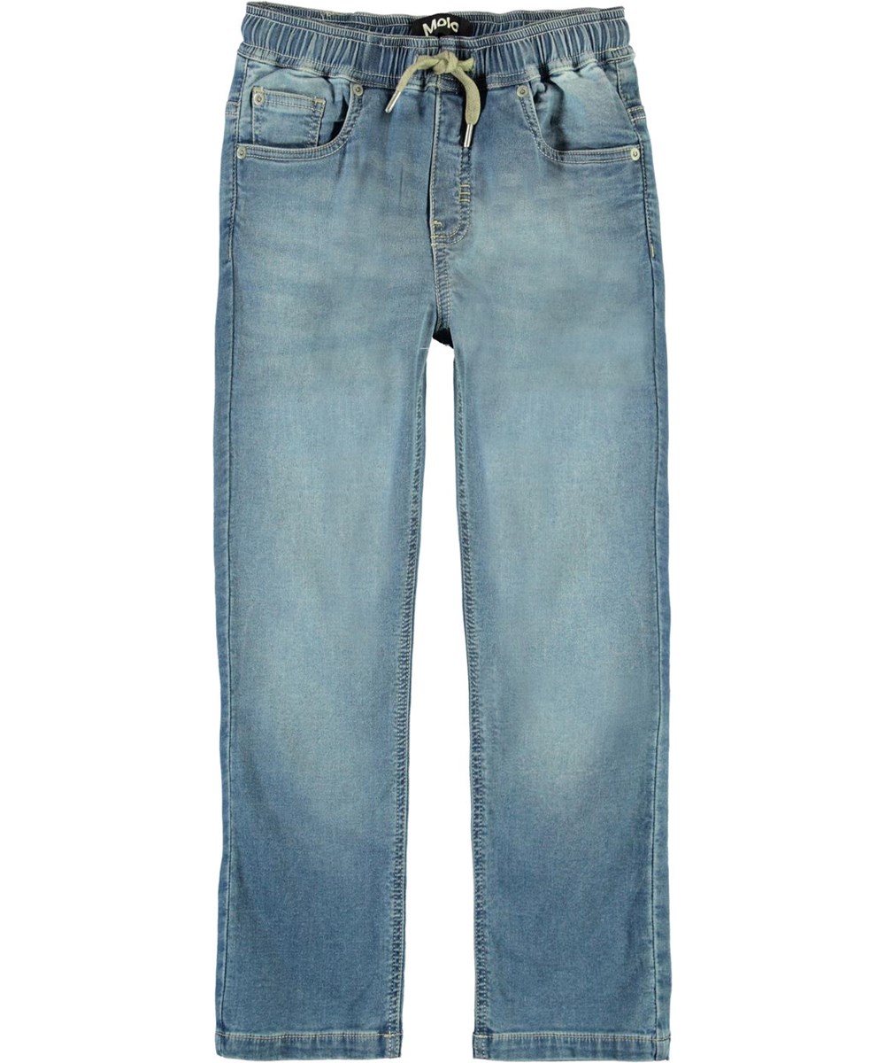 Augustino - Soft Denim Blue - Light blue jeans with ties