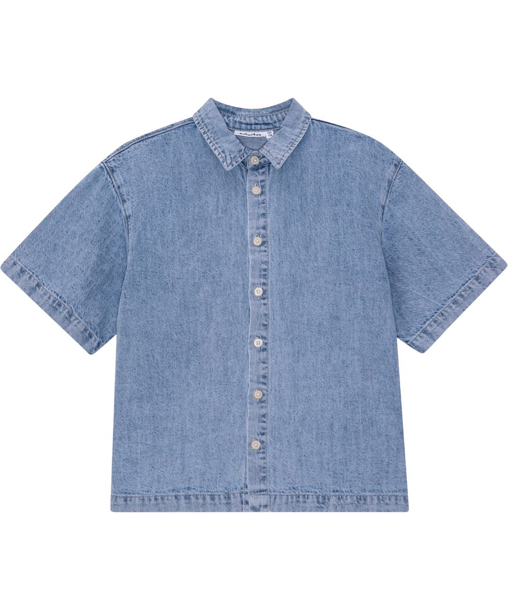 Richie - Bleach Denim - Short sleeve denim shirt