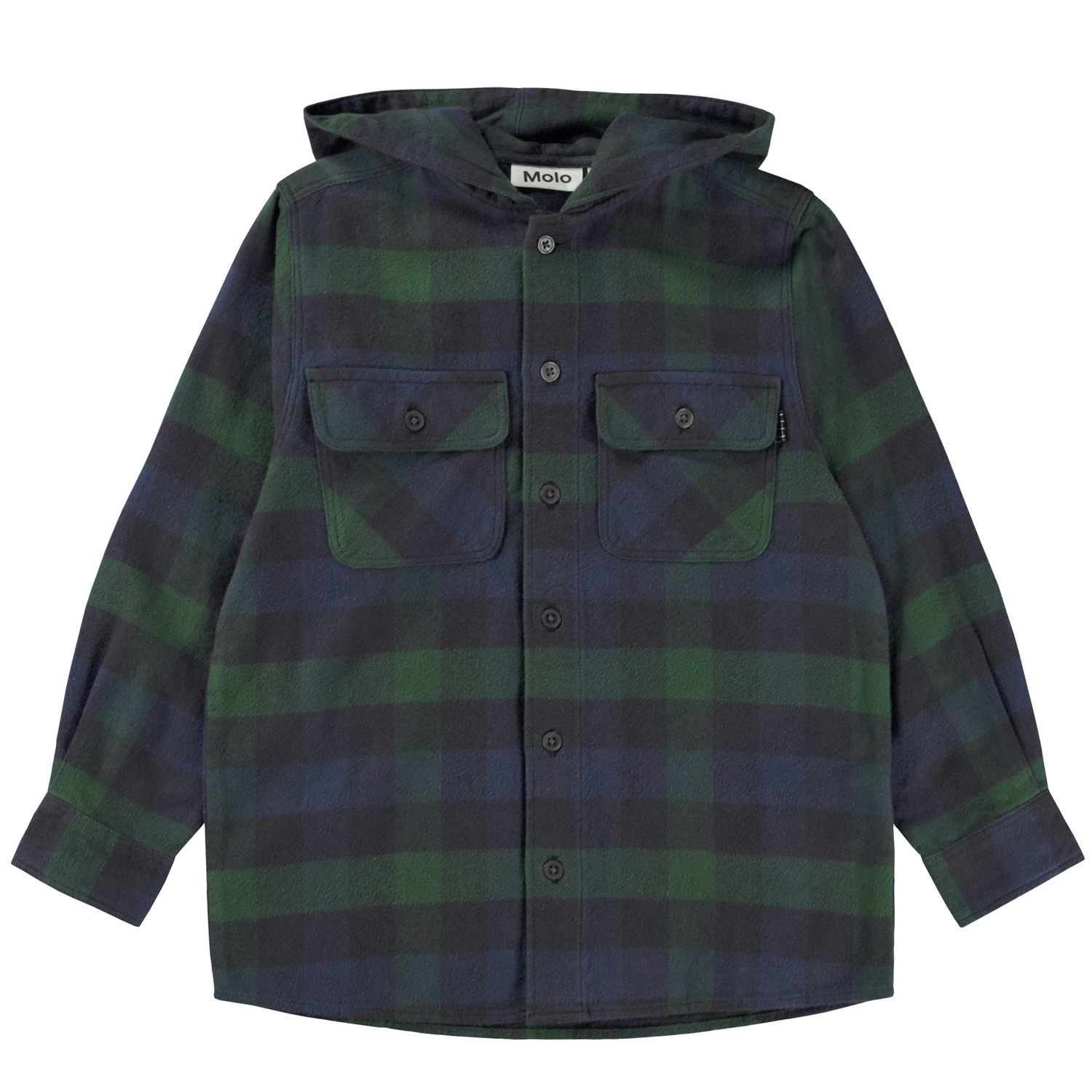 パーカー・フーディ IONSEOUL hooded tartan check shirt JE501 Off-White plaid-check Shirt Jacket | Blue | FARFETCH