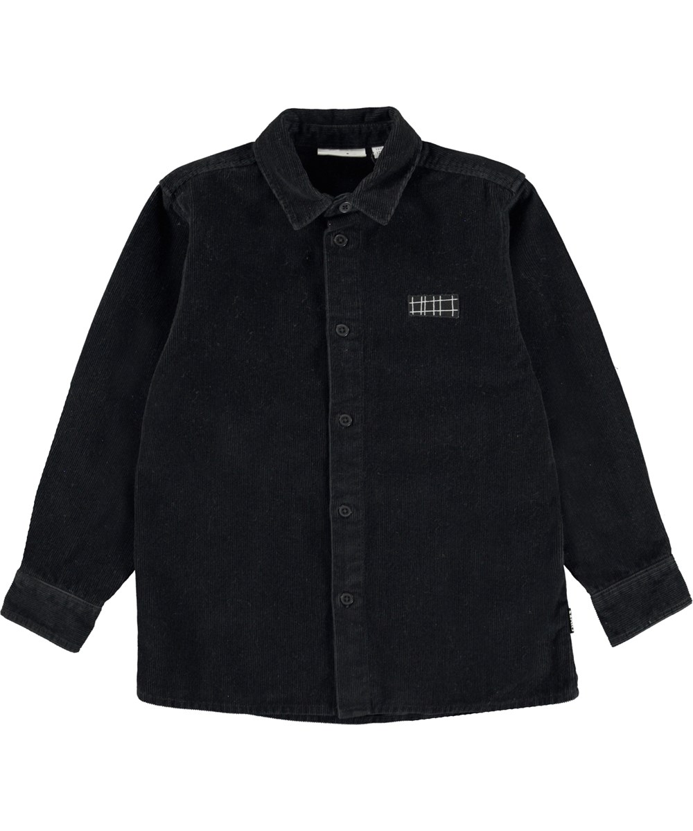 Roo - Black - Black corduroy shirt