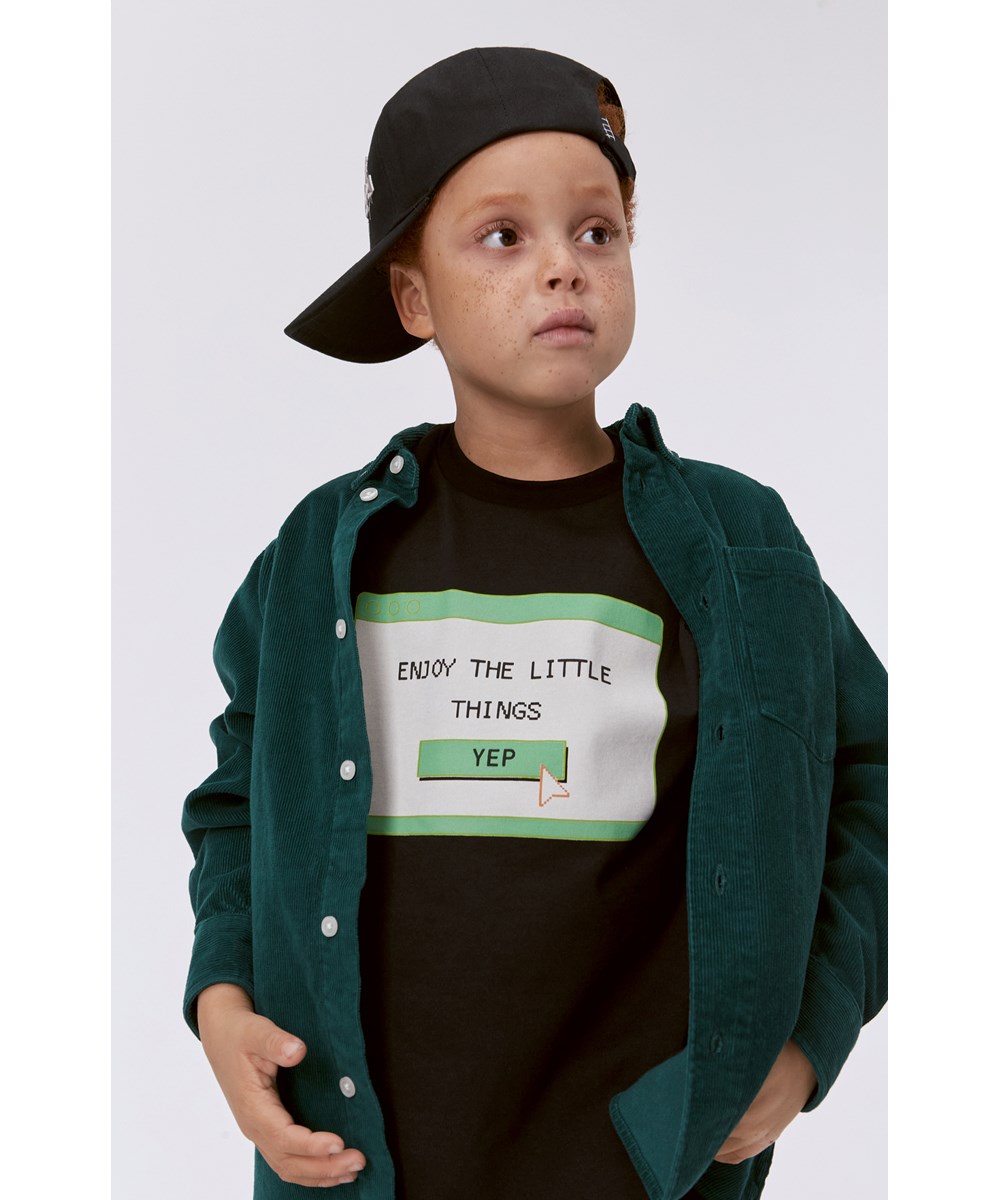 Rozz - Fantasy Forest - Green pin wale corduroy shirt