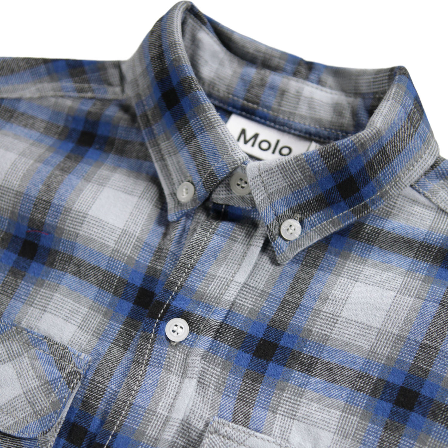 Rozzy - Moon Blue Check - White, black and blue checkered