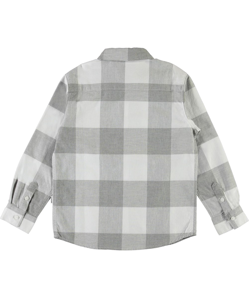 Russy - Grey Check - Grey and white plaid shirt 