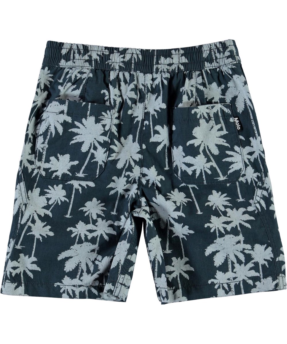 Acton - Summernight Palmtree - Blue shorts with palm tree print