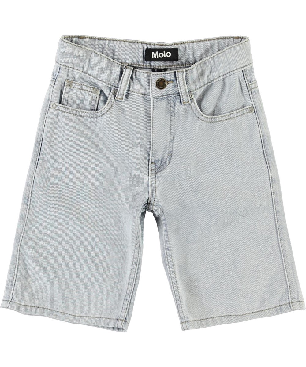 Adrik - Even Pale Wash - Long light blue denim shorts