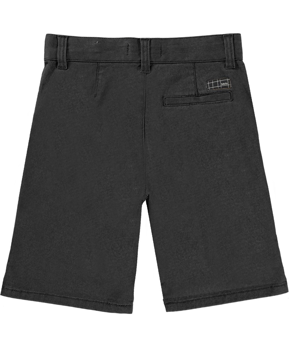 Alan - Black - Black chino shorts