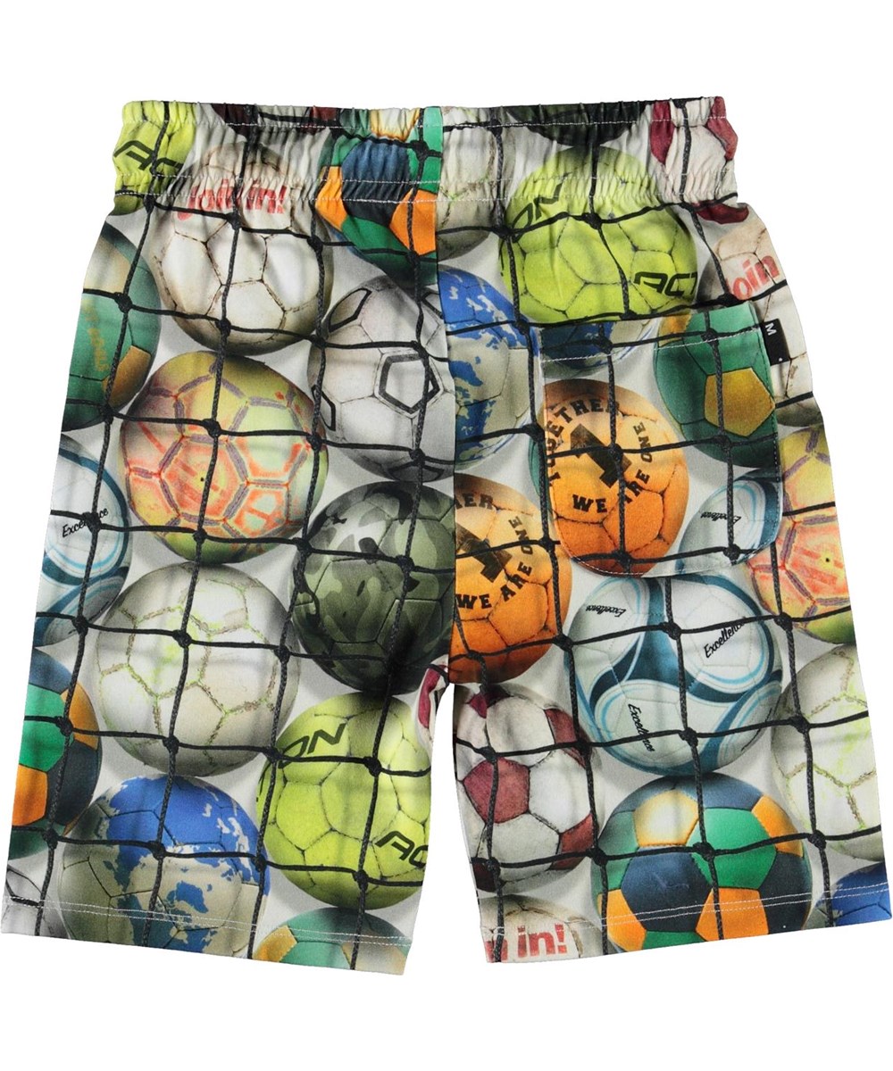 Alim - Footballs - Organic shorts with football print