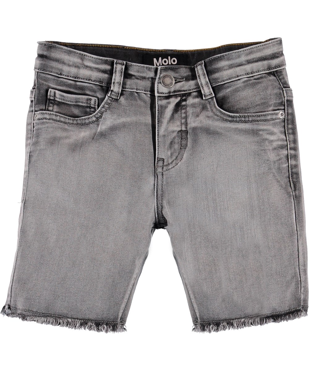 Alons - Grey Washed Denim - Blue shorts with roll up