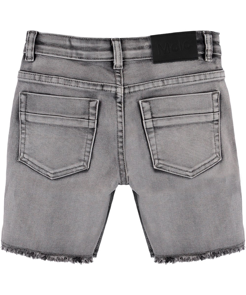 Alons - Grey Washed Denim - Blue shorts with roll up
