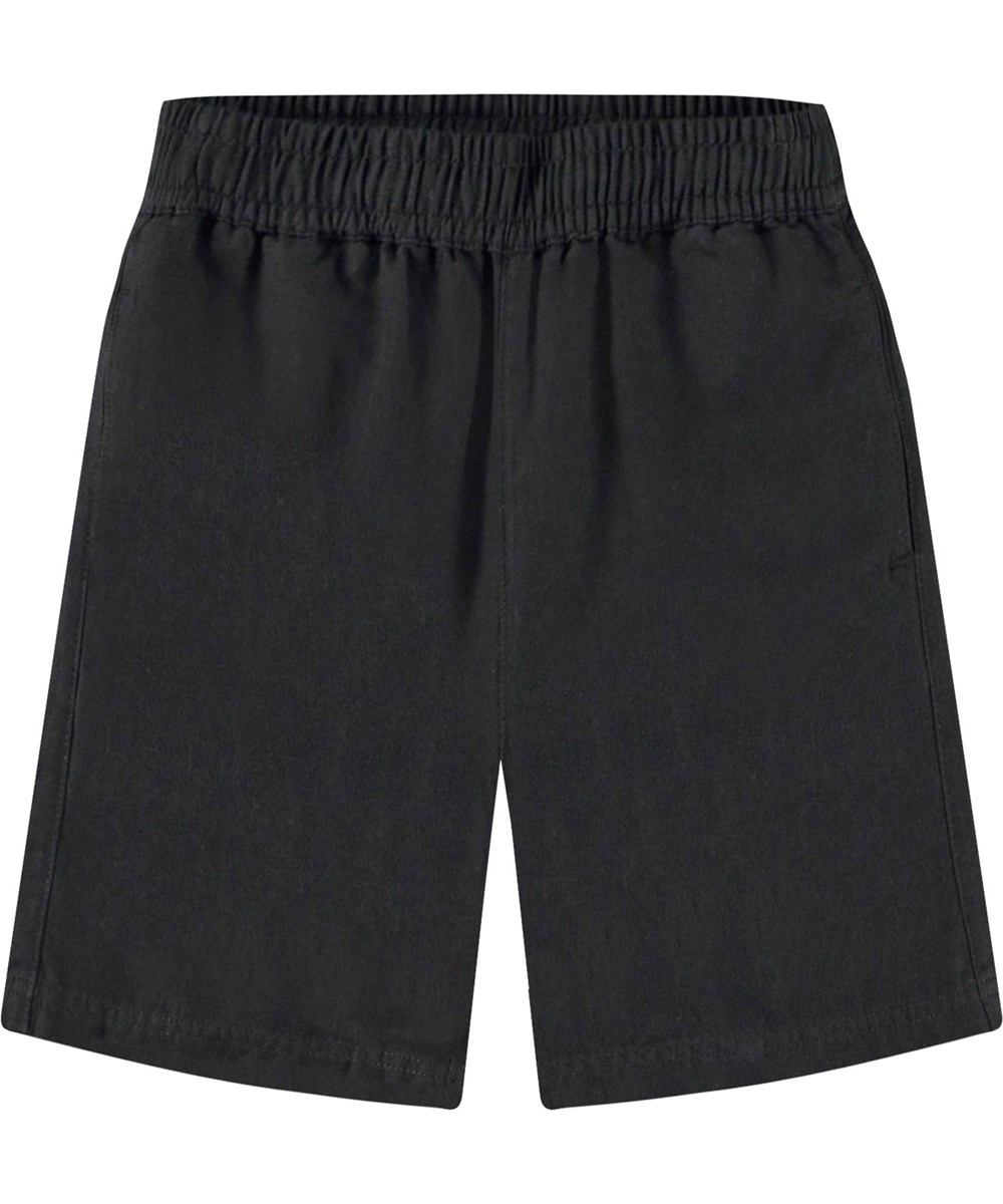Amal - Black - Black shorts for children.