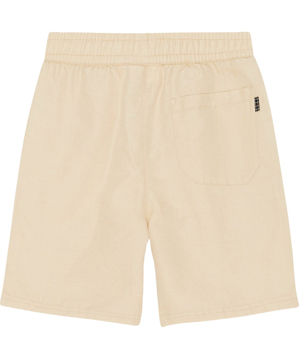 Amal - Sandy - Sand coloured linen shorts