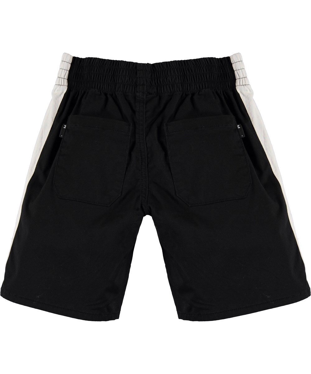 Anchor - Black - Black shorts with white stripe