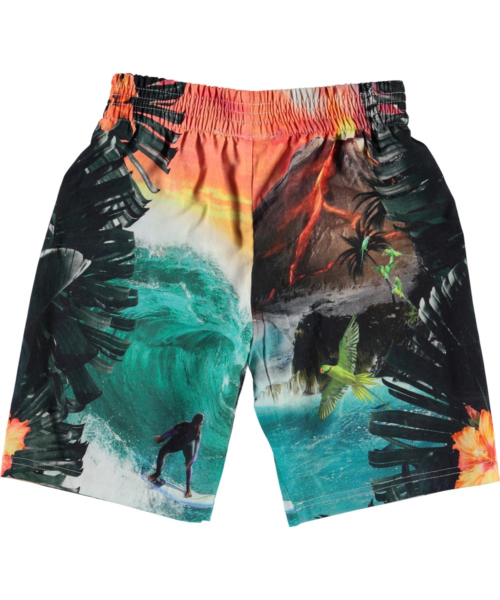 Angelo - Wildest Island - Hawaii shorts with volcano print