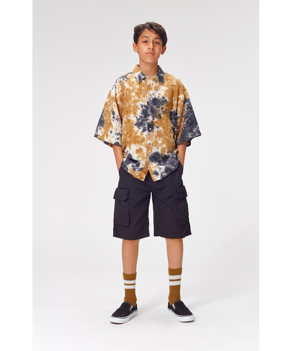 Argod - Black - Black cargo shorts with pockets