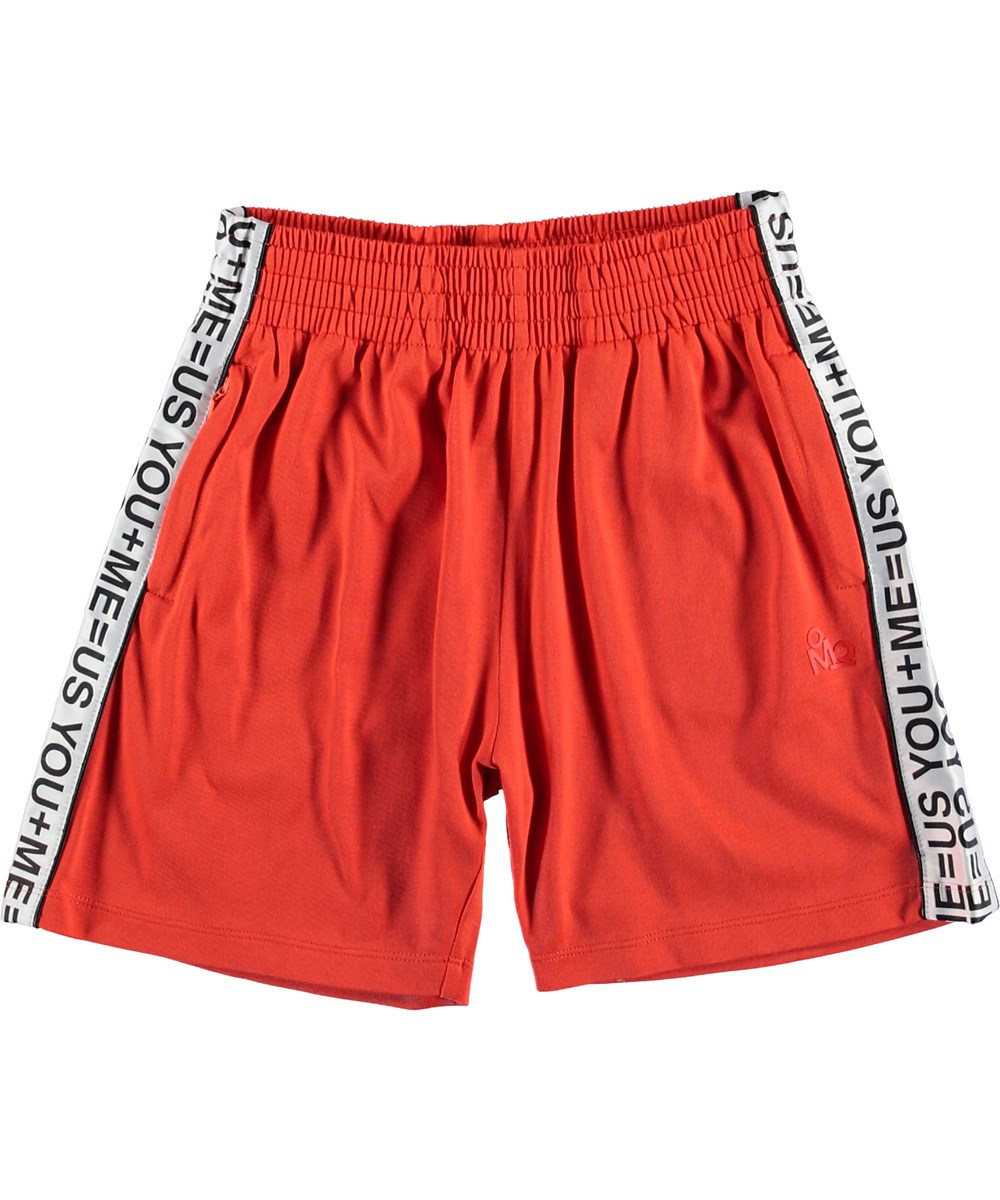 Arinos - Cherry Tomato - Red shorts with white stripes.