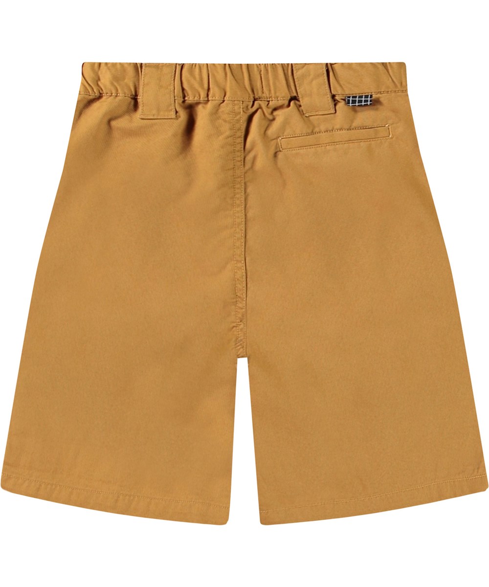 Aubery - Bronze Mist - Brown chino shorts in organic cotton for children.